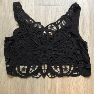 Black Lace Croptop